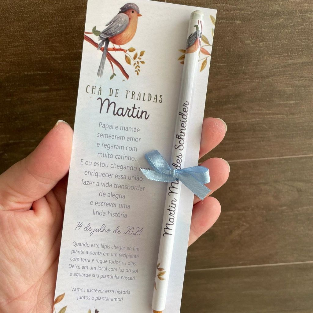 Lápis Personalizado + Marca Páginas para Lembrancinhas - Fazemos qualquer tema!