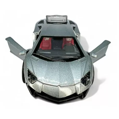 Miniatura Lamborghini Aventador – Cores Branco Pérola e Cinza, em