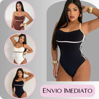 Body Maio Alcinha sem fecho Feminino Cavado Sustentacao estruturado Verão Tendência Lancamento Envio Imediato