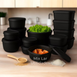 Kit 15 potes plásticos herméticos para cozinha — foto 6 — Achou Levou Brasil