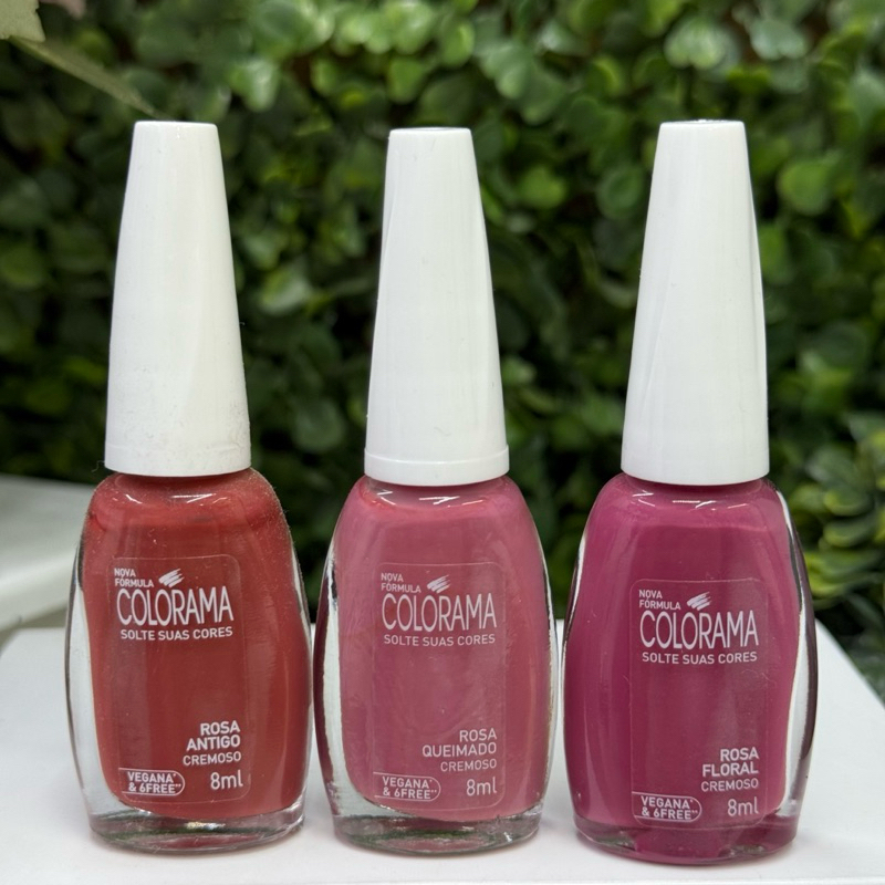 Kit 3 Esmalte Colorama Rosa Antigo , Rosa Queimado e Rosa Floral ( 3 ...