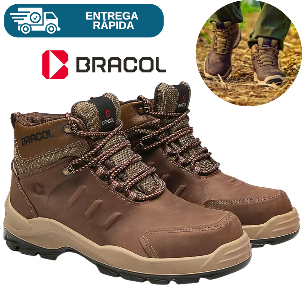 Botina Bota Nobuck De Segurança Bracol Dacar MBDG Linha Horizon