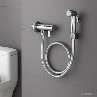 Ducha Higiênica Para Banheiro KIT COM REGISTRO ÚNICO Chuverinho Íntimo Resistente Cromada Aço Inox e Abs