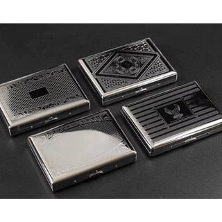 Caixa Case em Metal Texturizado Estojo de Bolso Para Armazenamento Luxo Premium