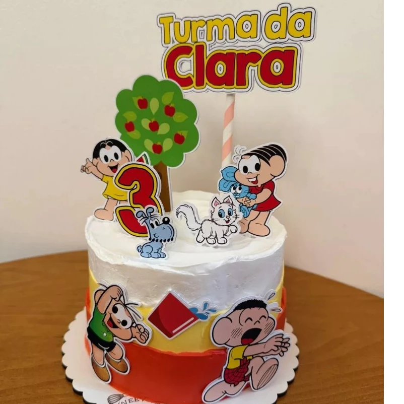 Topo de bolo físico Turma da Monica