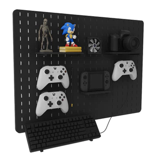 Pegboard Mdf Premium Laminado 85x50 Grande Organizador Setup Gamer Home Office Preto