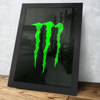 Placas Decorativas Quadros Monster, Energético, Marcas, Quarto Gamer, Geek A4 MDF