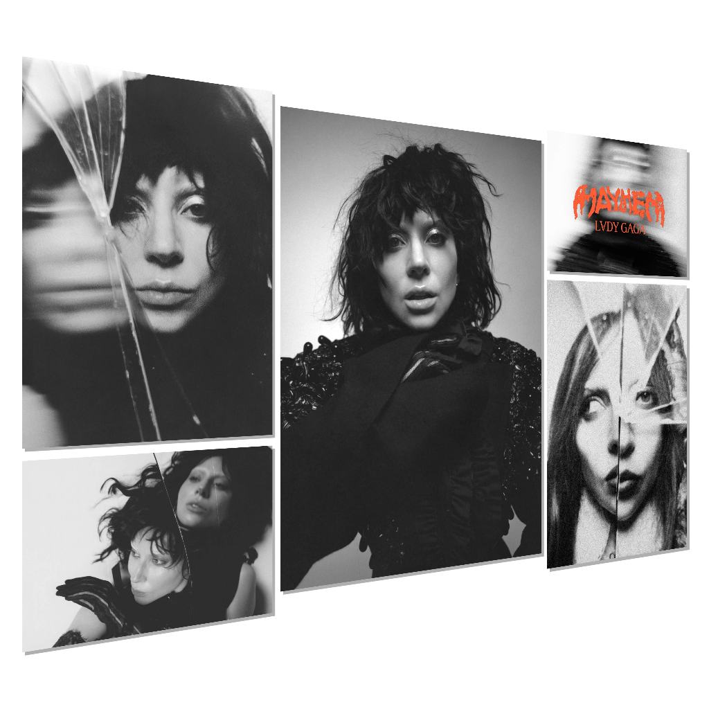 Kit Quadros Decorativos Lady Gaga 5 Peças | Shopee Brasil
