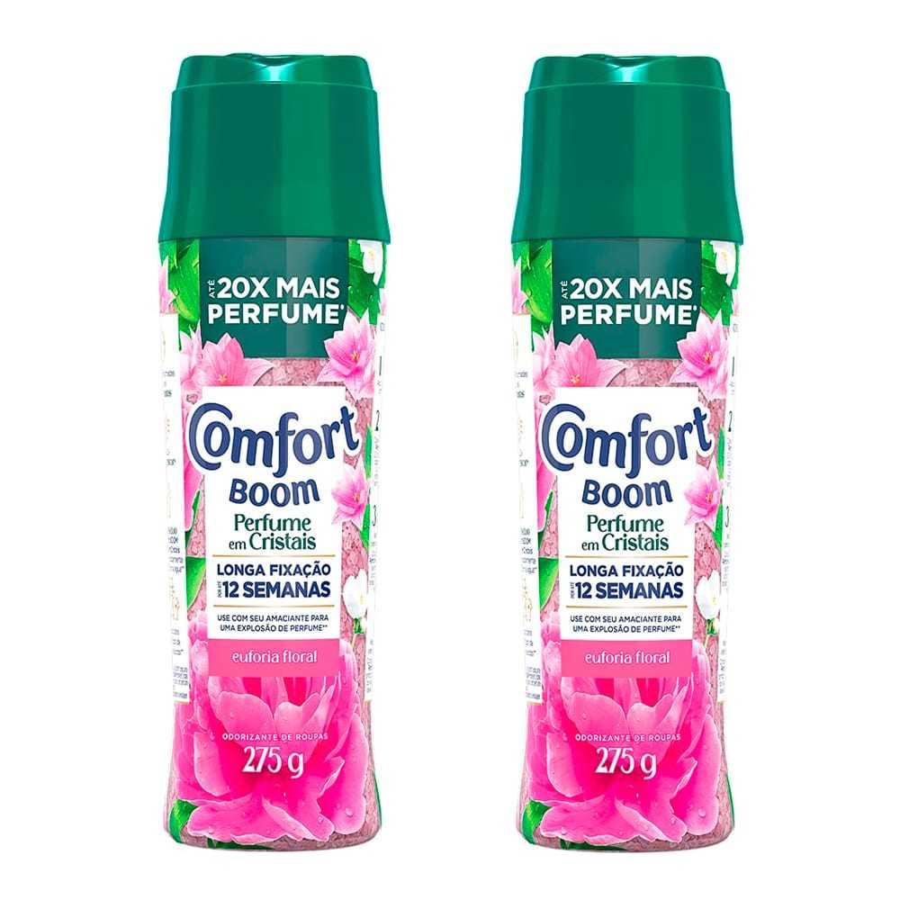 KIT com 2 Amaciante Comfort boom rosa explosão de frescor 275gr bolinha ...