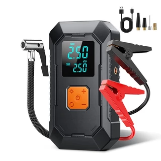 Bomba de Ar Portatil Compressor Inflator Multi-função 4 em 1 PowerBank 6kMah Bateria Calibrador de Carro Auto Pneu em Oferta na Shopee