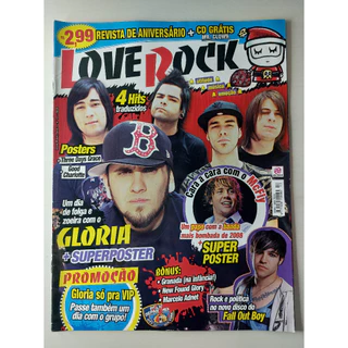 Revista Love Rock Nº 13 Gloria Tokio Hotel Three Days Grace Good Charlotte Fall Out Boy McFly New Found Glory 2008 em Oferta na Shopee