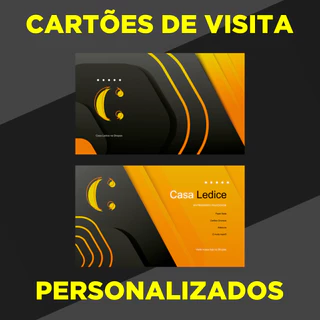 CARTÃO DE VISITA PERSONALIZADO COM SUA ARTE - Frente e Verso