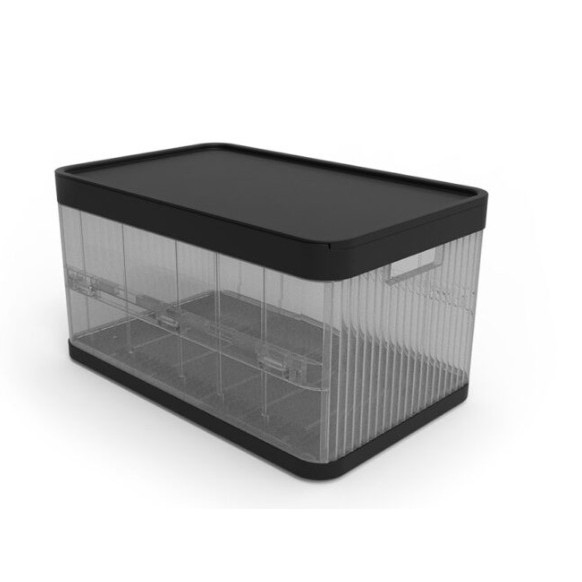 Caixa Organizadora 21L com Alça e Tampa Divisória, ideal para sua organização