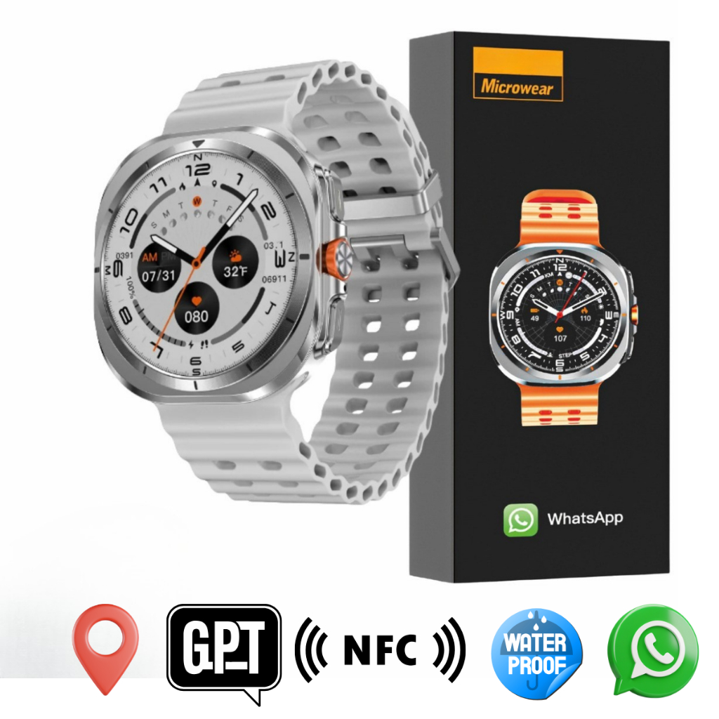 Smartwatch Microwear MA27 Ultra AMOLED NFC IP68 Bluetooth Chamadas AI ...
