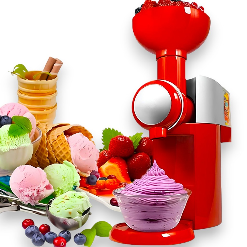Mini Máquina De Fazer Sorvete Elétrica Caseiro Frutas Expresso ...