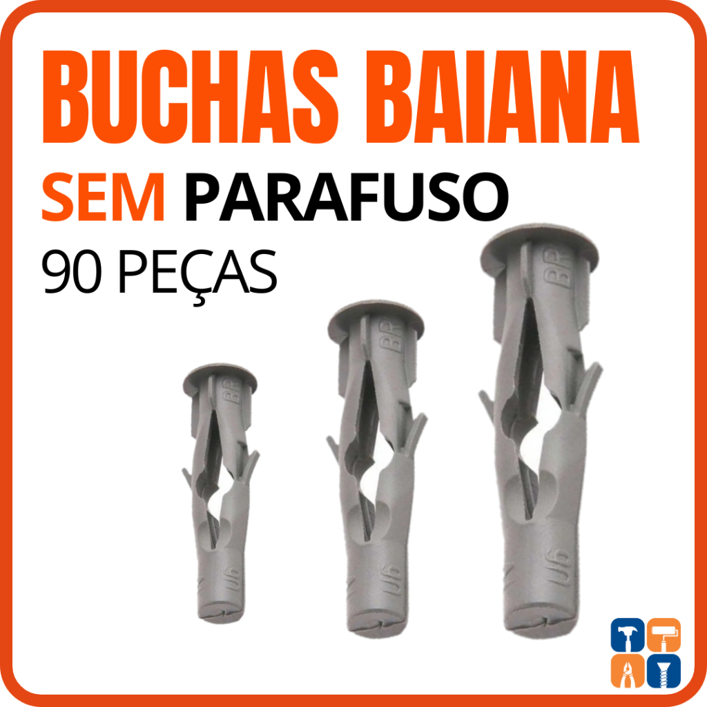 Kit Buchas para Tijolo Bloco Oco Vazado Furado 6 8 10 Bucha Alvenaria ...