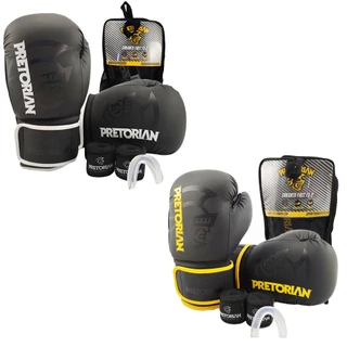 Kit profissional boxe muay thai kickboxing - Luva + Bandagem + protetor bucal - Pretorian