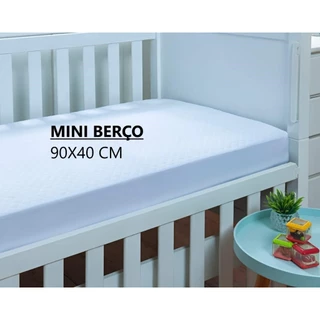 Capa Protetor Impermeável Mini Berço para Bebê 0,90 x 0,40 x 0,7 cm - Anti Vazamento Anti Ácaro Cama em Oferta na Shopee