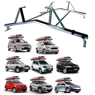 Rack Suporte Porta Escadas Todos Carros 2 E 4 Pts Universal