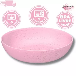 Prato Fundo Helsim 1200ml | Kit 1, 3 ou 6 un | Plástico Resistente, Sem BPA, Cores Sortidas