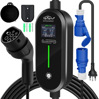 Carregador Para Carro Elétrico Portátil 7kw 32a 110v/220v