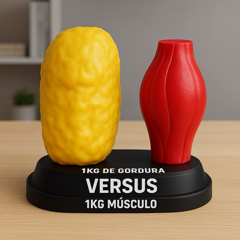 Kit Modelos representativos 1 kg de gordura vs 1 kg de músculo ...