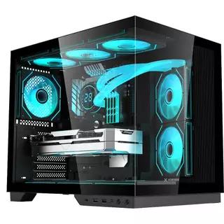 Gabinete Gamer Aquário Fortrek Clarity Max Preto Usb-c