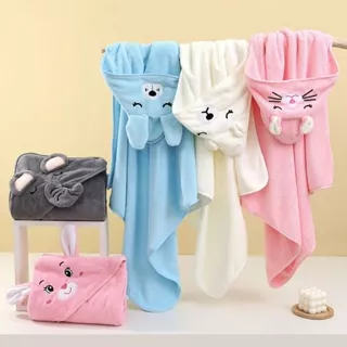 Toalha Banho Bebê Capuz Roupão Infantil Recém Nascido Criança Bichinho Bordado em Oferta na Shopee