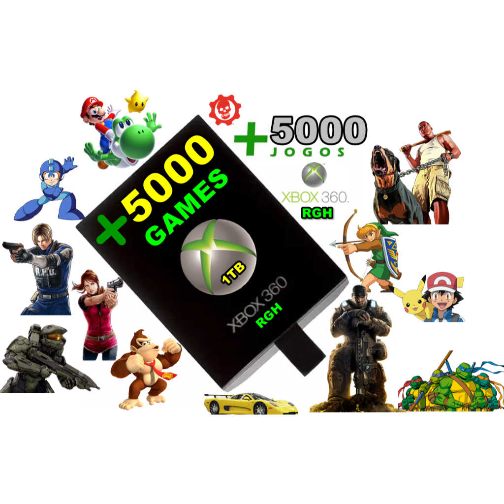 HD 1TB Interno para Xbox 360 RGH/JTAG+DE 360 JGS | Shopee Brasil