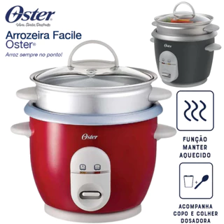 Panela Elétrica de Arroz A Vapor Facile Oster 3 Copos Vaporeira Mantem Aquecido Inox