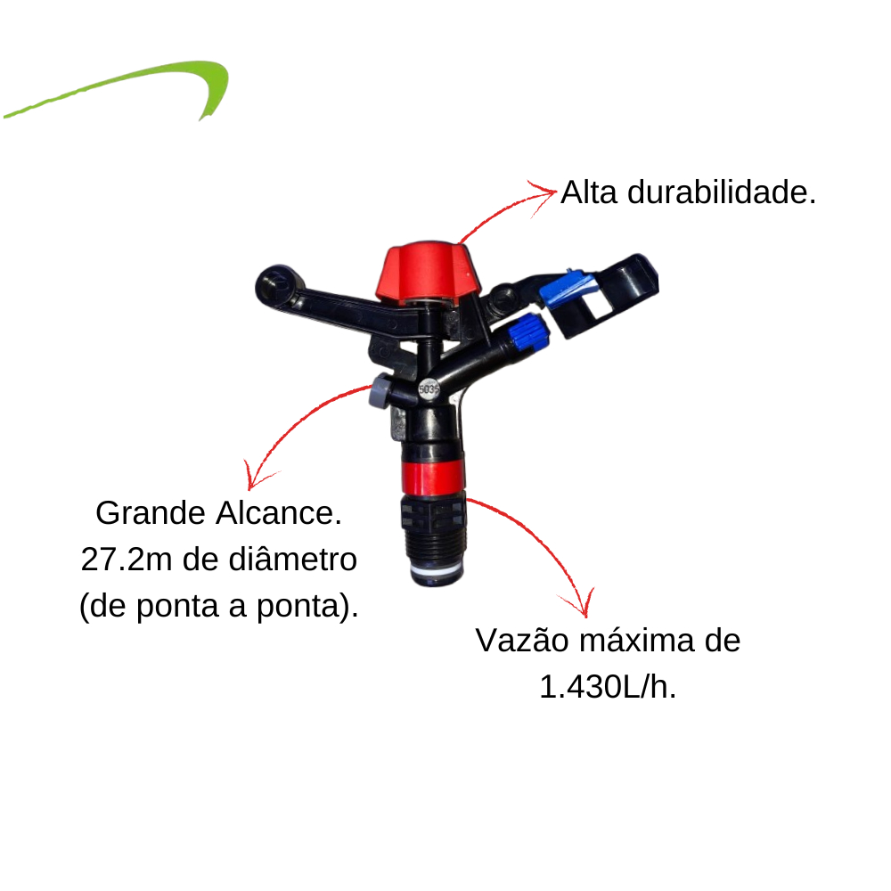 Aspersor 5035 SD Original Bocal Azul 3,5mm NaanDanJain Impacto