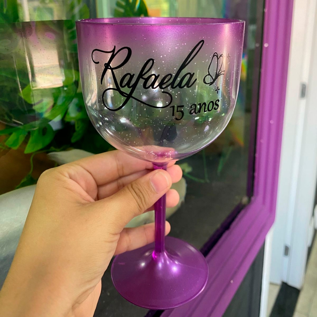 Kits Taça de gin com Glítter + Degradê Personalizadas | Shopee Brasil