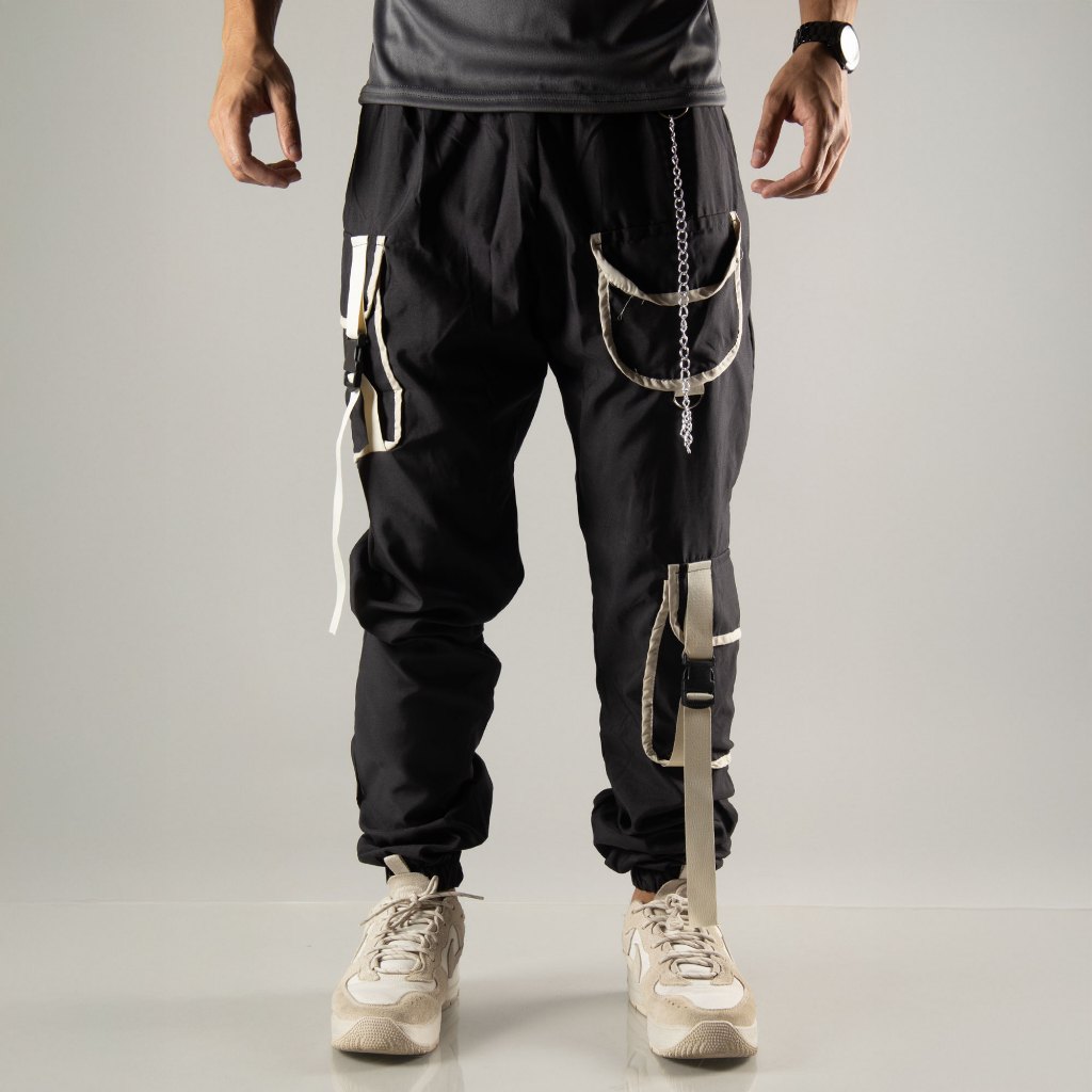 Calça Cargo Jogger Estilo Gringa Larga Rapper Trapper Corta Vento