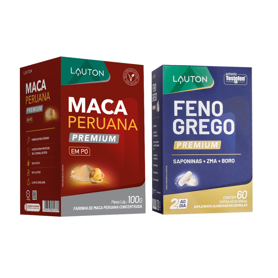 Kit Maca Peruana (100g) + Feno Grego (60 cápsulas) - Lauton | Shopee Brasil