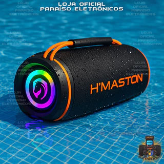 [ORIGINAL] CAIXA DE SOM 20W IPX6 H'MASTON PROVA D'ÁGUA TN34 TWS BLUETOOTH LED ALTO FALANTE GRAVE