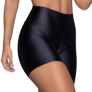 Kit 3 Shorts Femininos Cirrê 3D | Cintura Alta Confortável | Academia e Treino | P ao GG