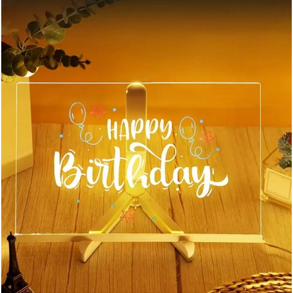 Luminária Led Escrever De Caneta Lousa Quadro Mesa Anotações