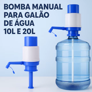 Bomba Manual para Galão de Água 10L/20L – Praticidade e Higiene Bico curvo direciona com precisão