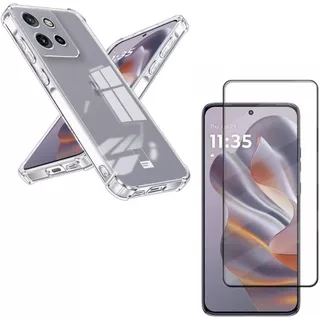Kit Capa Capinha Anti Impacto e Película 3D 9D Compatível Com Motorola Moto Edge 50 / 50 Neo / 50 Fusion / 50 Pro
