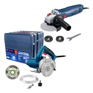 Kit Bosch 220V Serra Mármore GDC 151 + Esmerilhadeira GWS 700 + Disco + Kit Refrigeração + Maleta em Oferta na Shopee