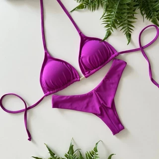 Biquini Feminino com Bojo Cortininha Asa Delta Verão P ao GG em Oferta na Shopee