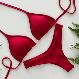 Biquíni Cortininha Fio Duplo Asa Delta Bojo Removivel Do P ao GG em Oferta na Shopee