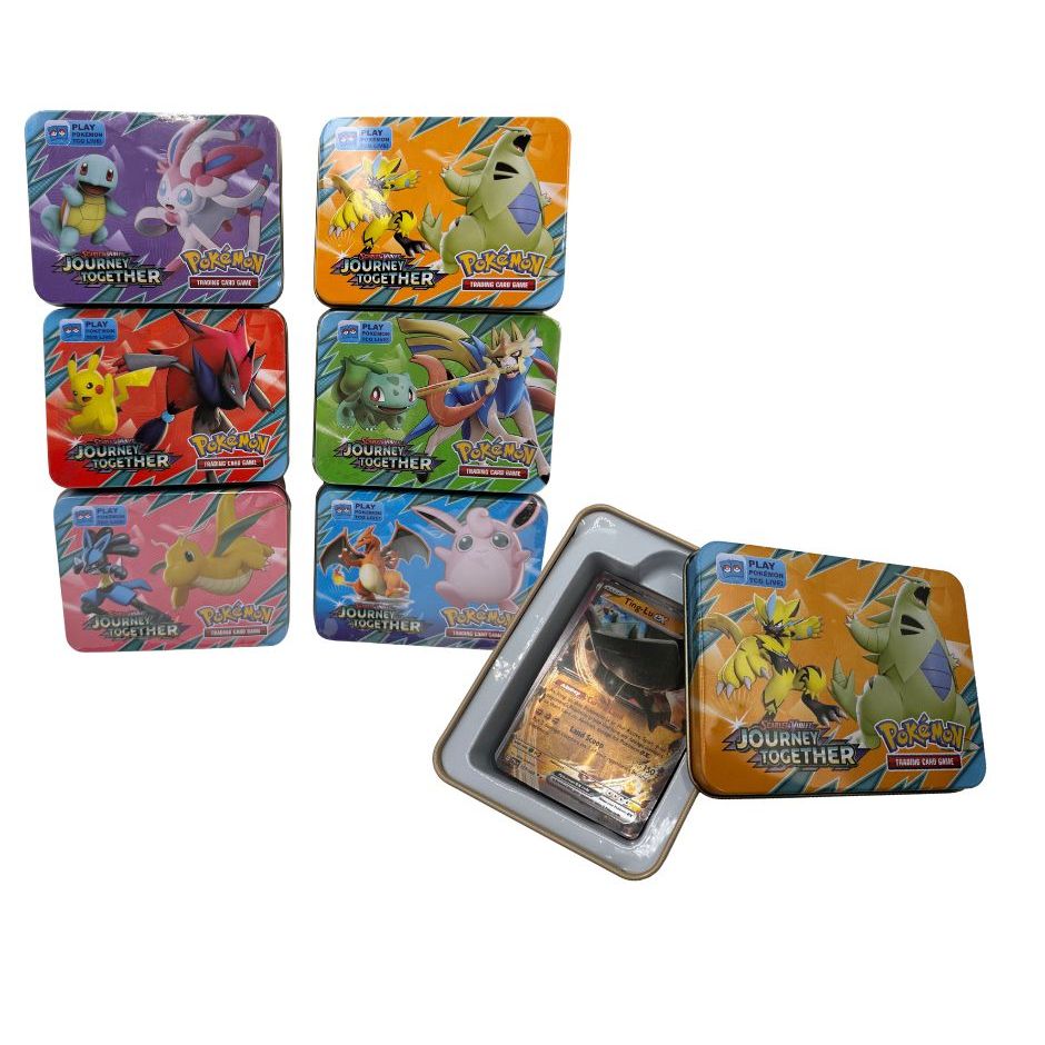 Kit 40 Cards Pokemon Cartas, cartinhas Caixa Metalizada