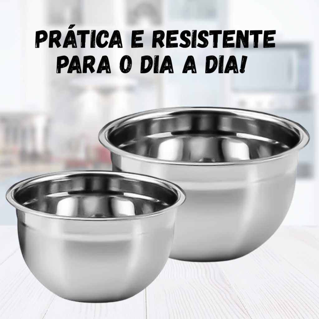 Tigela Inox Bowl Multiuso Profissional - Aço Inoxidável Cozi