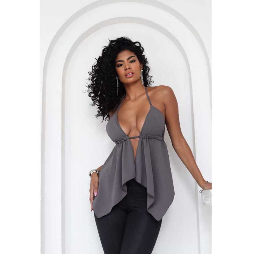 Top Malibu Cortininha Blusinha Feminina Babado Com Bojo | Shopee