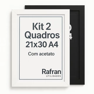 KIt 2 Quadros 21x30 A4 Diploma / Certificado / Fotos - Com acetato