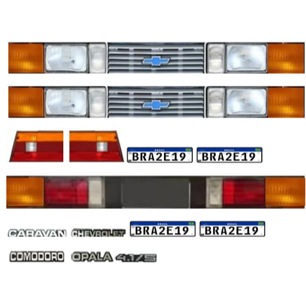 Cartela de adesivos Caravan e Opala miniatura Diverplas