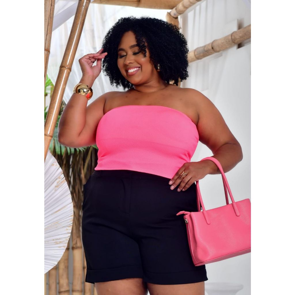 Blusa Top Usar Embaixo Da Blusa Faixa Tomara que caia Com Bojo