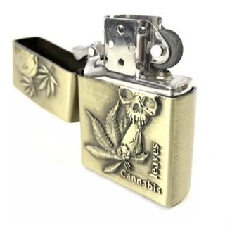 Isqueiro Dourado Estilo Clássico Recarregável Personalizado
