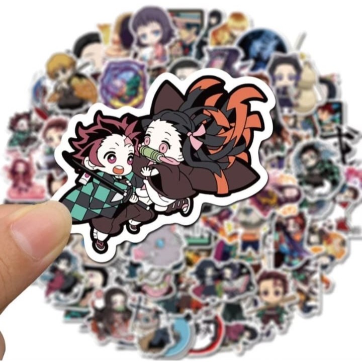 Adesivo Figurinhas Anime Demon Slayer Kimetsu no Yaiba até 100 Adesivos ...